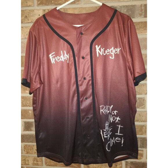 On Other - Nightmare On Elm Street Baseball Shirt READY OR NOT Here I Come NEW